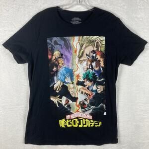 Funimation Mens L My Hero Academia Black Shirt Anime Manga Japan Comics Cosplay